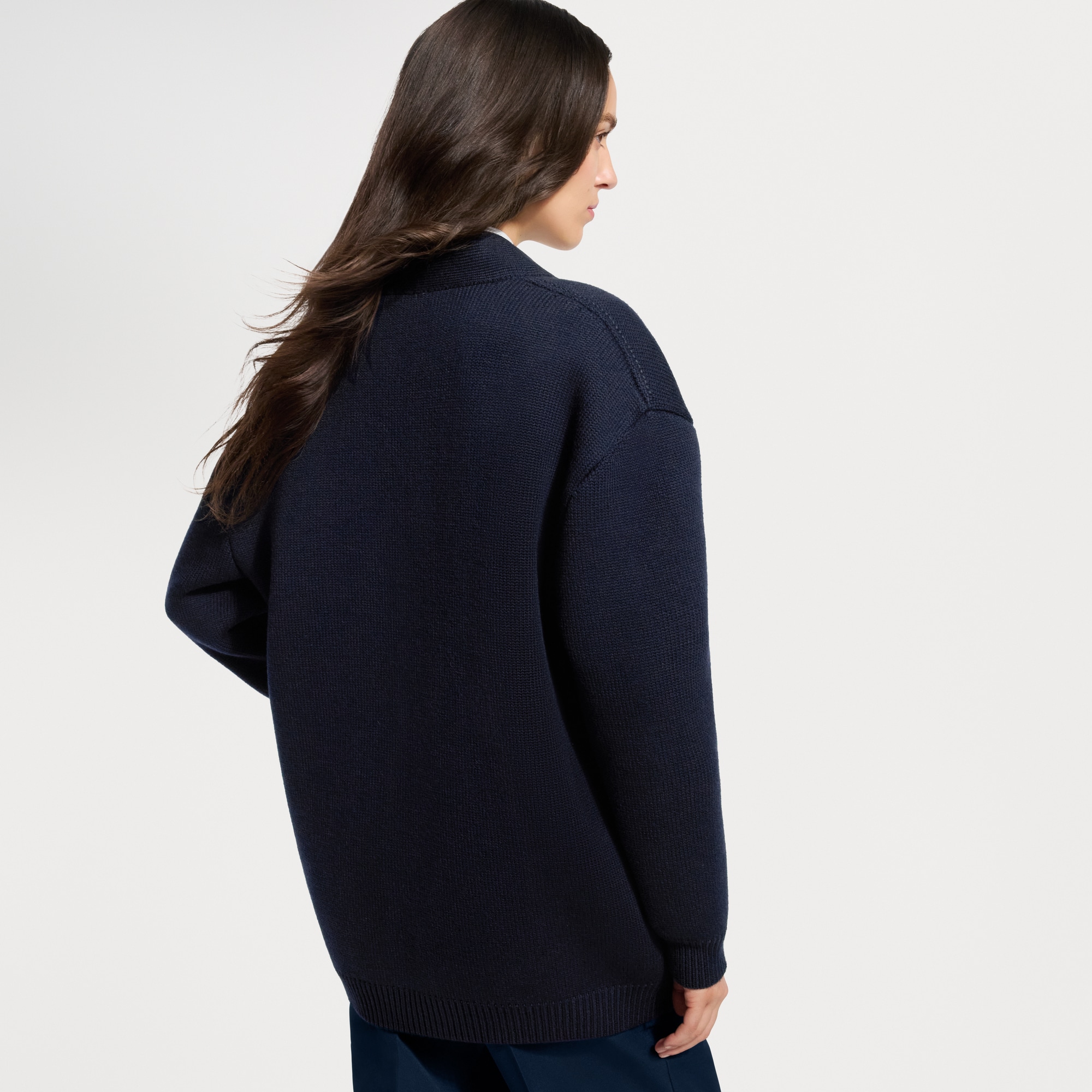 Anchor Button Oversized Cardigan - Ready-to-Wear | LOUIS VUITTON